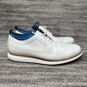 Cole Haan Lunargrand Wingtip Oxford Neoprene Liner Men’s Sz 11M White